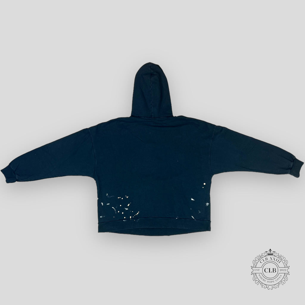 BALENCIAGA RAINBOW OVERSIZED HOODIE- BLACK