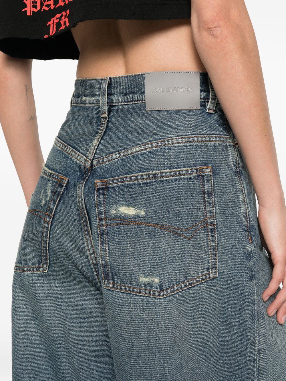 Balenciaga Women Flared Denim Jeans