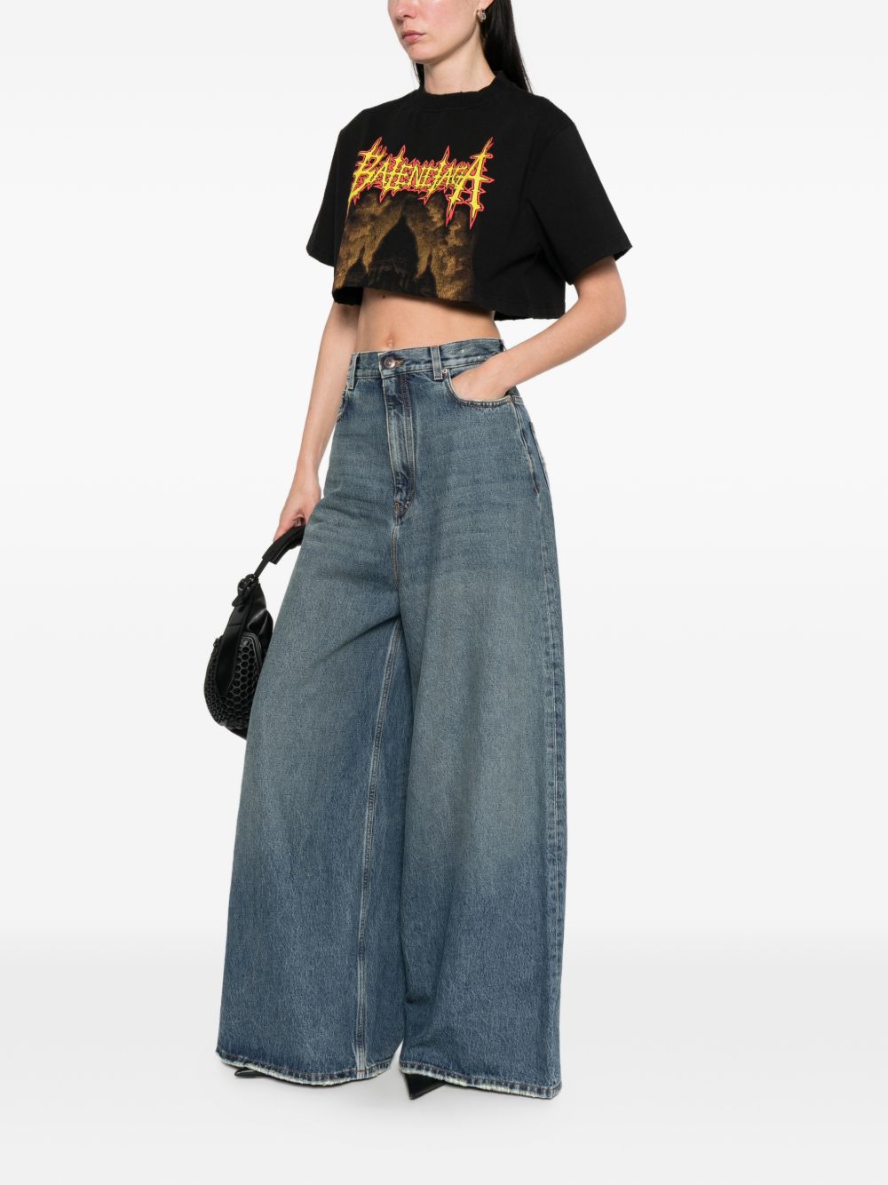Balenciaga Women Flared Denim Jeans